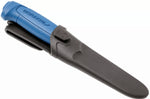 Couteau Mora Basic 546 12241 lame inox 9,1cm manche en polypropylène bleu avec étui