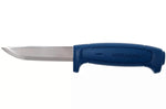 Couteau Mora Basic 546 12241 lame inox 9,1cm manche en polypropylène bleu avec étui