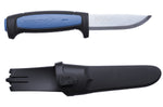 Couteau Mora Pro S 12242 lame inox 9,1cm manche caoutchouc bleu + étui