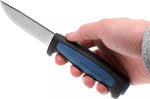 Couteau Mora Pro S 12242 lame inox 9,1cm manche caoutchouc bleu + étui