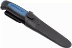 Couteau Mora Pro S 12242 lame inox 9,1cm manche caoutchouc bleu + étui