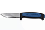 Couteau Mora Pro S 12242 lame inox 9,1cm manche caoutchouc bleu + étui