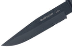 Couteau Muela ESCORP 9277 lame noire 18cm manche en gomme marron avec étui en cordura