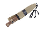 Couteau Muela ESCORP 9277 lame noire 18cm manche en gomme marron avec étui en cordura
