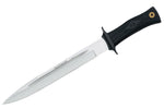 Couteau Muela Escorp 9287 lame en inox 19cm manche en gomme noire + étui en cuir