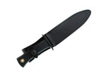 Couteau Muela Escorp 9287 lame en inox 19cm manche en gomme noire + étui en cuir