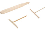 Râteau à crêpes plat 17,5cm en bois de hêtre