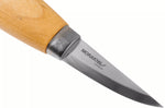 Couteau à sculpter Mora 120 106.1600 lame carbone laminé 6cm manche bouleau + étui