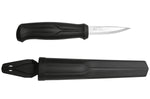 Couteau à sculpter bois Mora Basic 12658 lame inox 7,5cm manche polypropylène noir + étui