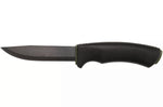 Couteau Mora Bushcraft Survival 11742 lame noire carbone 10,9cm manche caoutchouc noir avec allume feu + étui