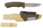 Couteau Mora Bushcraft Survival 13033 lame inox 10,9cm manche caoutchouc marron avec allume-feu + étui