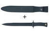 Couteau Muela ESCORP 9244 lame noire 26cm manche en gomme noire + étui en cuir