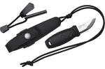 Petit couteau de poche Mora Eldris 12629 lame inox 5,9cm manche caoutchouc noir avec allume-feu + étui