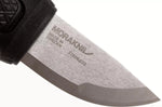 Petit couteau de poche Mora Eldris 12629 lame inox 5,9cm manche caoutchouc noir avec allume-feu + étui