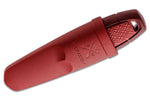 Petit couteau de poche Mora Eldris 12630 lame inox 5,9cm manche caoutchouc rouge avec allume-feu + étui