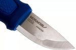 Petit couteau de poche Mora Eldris 12631 lame inox 5,9cm manche caoutchouc bleu avec allume-feu + étui