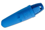 Petit couteau de poche Mora Eldris 12631 lame inox 5,9cm manche caoutchouc bleu avec allume-feu + étui