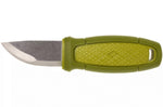 Petit couteau Mora Eldris 12633 lame inox 5,9cm manche caoutchouc vert + allume-feu + étui