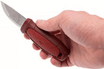 Couteau de poche Mora Eldris 12648 lame inox 5,9cm manche caoutchouc rouge + étui