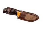 Couteau Muela Kudu 9278 série limitée lame 10cm manche en bois de granadillo et d'asteropeia + étui en cuir