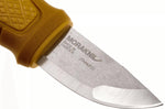 Couteau de poche Mora Eldris 12650 lame inox 5,9cm manche caoutchouc jaune + étui