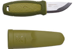 Couteau de poche Mora Eldris 12651 lame inox 5,9cm manche caoutchouc vert + étui