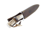 Couteau Muela Alcaraz 9211 lame en inox 19cm manche en bois de cerf avec lacet + étui en cuir