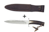 Couteau Muela Alcaraz 9211 lame en inox 19cm manche en bois de cerf avec lacet + étui en cuir