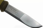 Couteau Mora 2000 10629 lame inox 10,9cm manche caoutchouc vert + étui