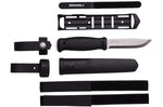 Couteau Mora Garberg Multi-Mount 12642 lame inox 10,9cm manche polyamide noir + étui