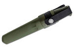 Couteau Mora Kansbol Multi-Mount 12645 lame inox 10,9cm manche caoutchouc vert + étui