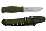 Couteau Mora Kansbol Multi-Mount 12645 lame inox 10,9cm manche caoutchouc vert + étui