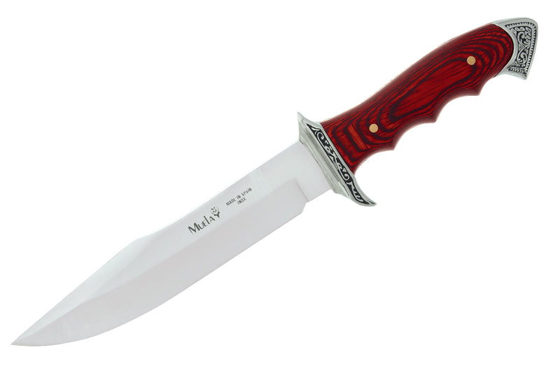 Couteau Muela Venecia 21833 lame en inox 17cm manche en stamina avec son étui en cuir