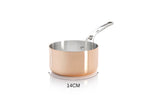 Casserole en cuivre inox De Buyer Prima Matera poignée en fonte d'inox compatible induction - 14cm