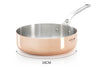 Sauteuse droite en cuivre inox De Buyer Prima Matera poignée en fonte d'inox compatible induction - 16cm