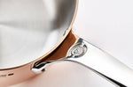 Sauteuse droite en cuivre inox De Buyer Prima Matera poignée en fonte d'inox compatible induction