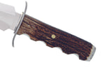 Couteau Muela Cerf 9316 lame en inox 24cm manche en bois de cerf + étui en cuir