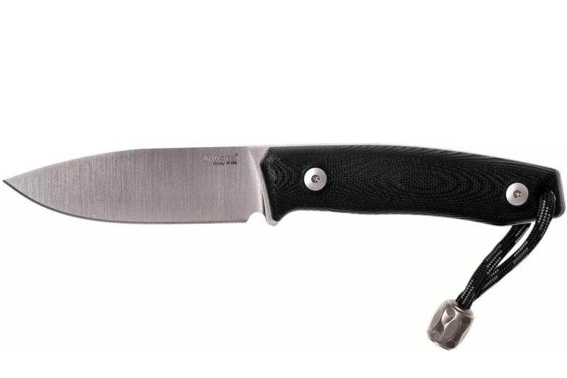 Couteau LionSteel M1.GBK lame 7,5cm manche en G10 noir + étui en cuir
