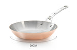 Poêle ronde en cuivre inox De Buyer Prima Matera poignée en fonte d'inox compatible induction - 20cm