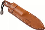 Couteau LionSteel M1.ST lame 7,5cm manche en bois de santal + étui en cuir