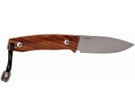 Couteau LionSteel M1.ST lame 7,5cm manche en bois de santal + étui en cuir