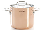 Marmite en cuivre inox 20cm De Buyer Prima Matera compatible induction anses en inox avec couvercle