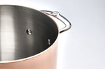Marmite en cuivre inox 20cm De Buyer Prima Matera compatible induction anses en inox avec couvercle