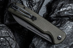 Couteau pliant CIVIVI Chevalier C200222 manche en micarta vert et noir 11,2cm