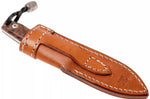 Couteau LionSteel M1.WN lame 7,5cm manche en bois de noyer + étui en cuir
