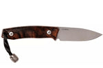 Couteau LionSteel M1.WN lame 7,5cm manche en bois de noyer + étui en cuir