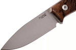 Couteau LionSteel M1.WN lame 7,5cm manche en bois de noyer + étui en cuir