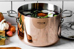 Braisière en cuivre inox 24cm De Buyer Prima Matera compatible induction avec couvercle