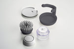 Brosse à vaisselle Joseph Joseph Palm Scrub avec réservoir - Gris