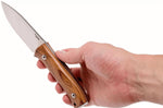Couteau LionSteel M4.ST lame 9,5cm manche en bois de santal + étui en cuir